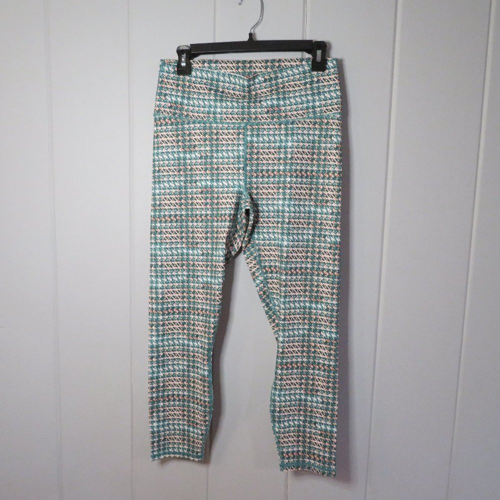 Fabletics - High Waisted Printed Powerholds 7/8 Tropics Heritage L NWT